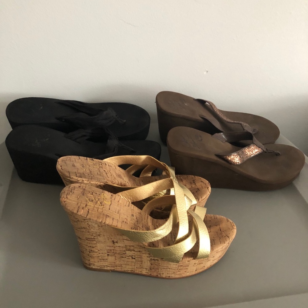VS Colin Stuart 3 pairs of wedges Sz 7-7.5